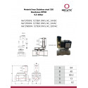 Electroválvula inox Mecatic . de 1/2" nc 24 V DC